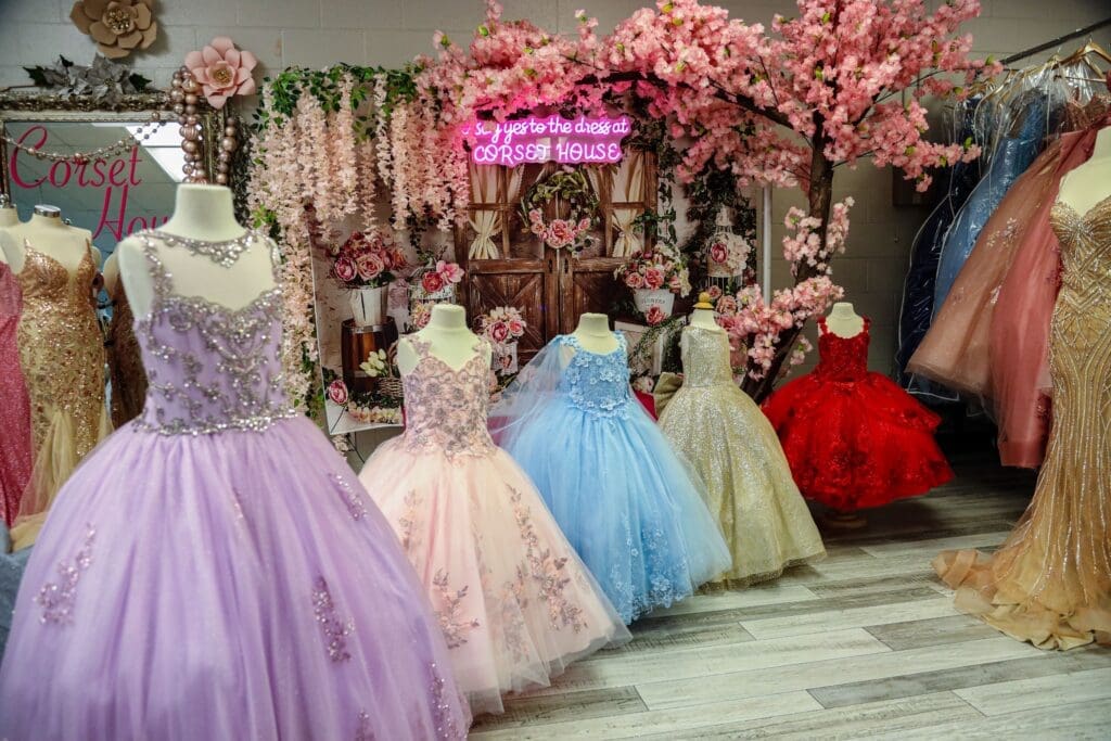 white christmas dresses Off Shoulder Corset Quinceanera Dress by House of Wu 26063 main image 1